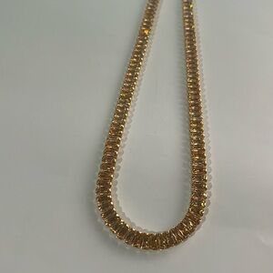 Gold chain necklace with rhinestones, very elegant